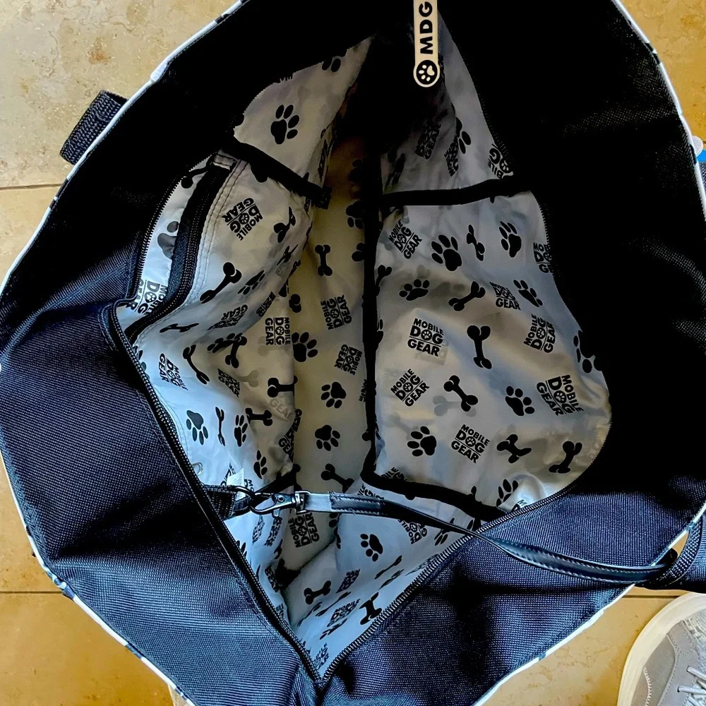 Dogssentials Tote with Food Carrier & Clear Zip Wristlet